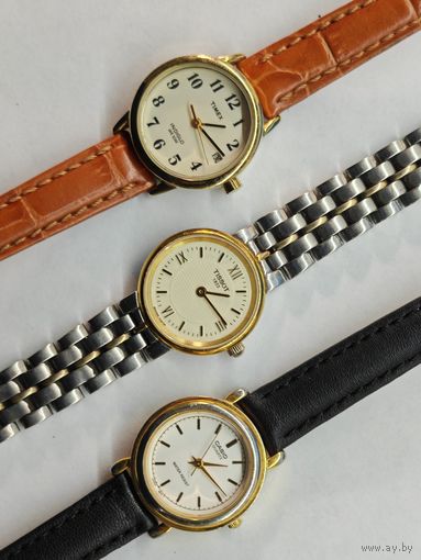 Наручные часы Tissot Casio Timex. Одним лотом 3 шт. На ходу. С рубля