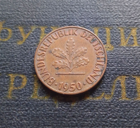 1 пфенниг 1950 (F) Германия ФРГ #26