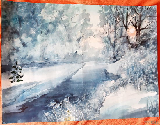 Акварэль "Вечар"  І.Шкуратаў  г.Віцебск