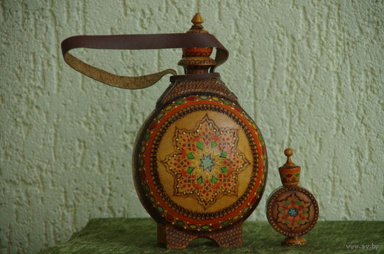 Фляги из СССР  2 шт .    ( дерево )