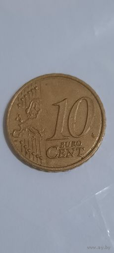 Латвия 10 евроцентов  2014