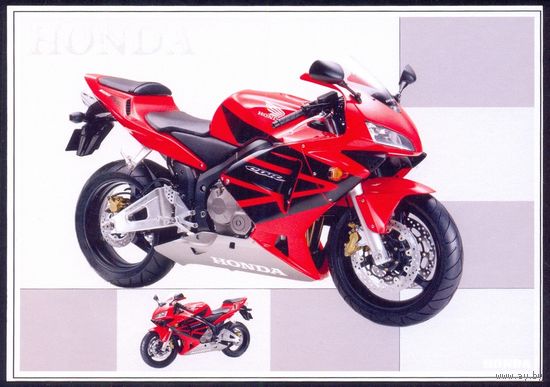 Чехия открытка мотоцикл Honda