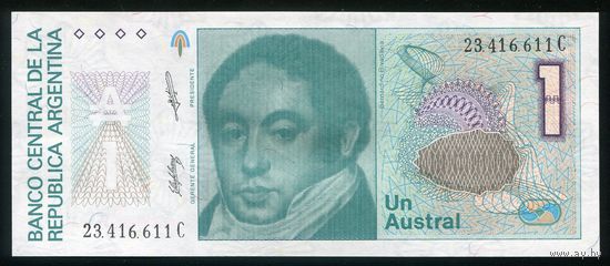 Аргентина 1 аустраль 1985-1989 гг. Р323b(2). Серия C. UNC