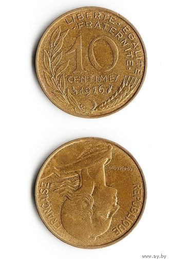 10 сантимов Франция 1976 год