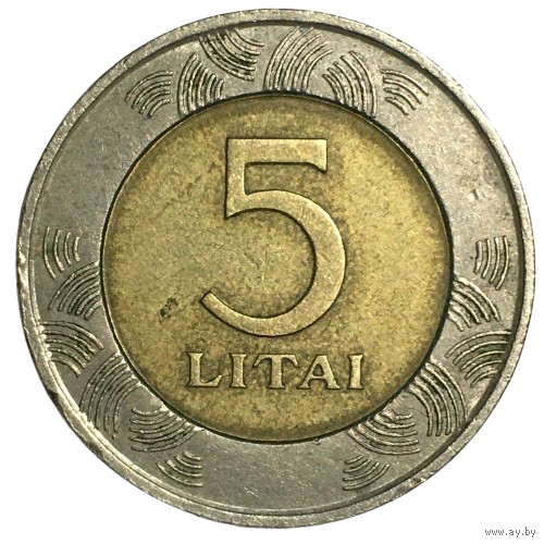 Литва 5 лит, 1999