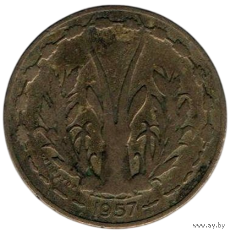 АВТОНОМНАЯ РЕСПУБЛИКА ТОГО. 10 ФРАНКОВ 1957. ФАУНА. АНТИЛОПА