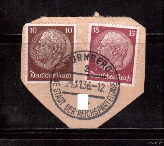 Германия(Рейх)-1933,(Мих.518,520)   гаш.+СГ ,   Стандарт,  Гинденбург,