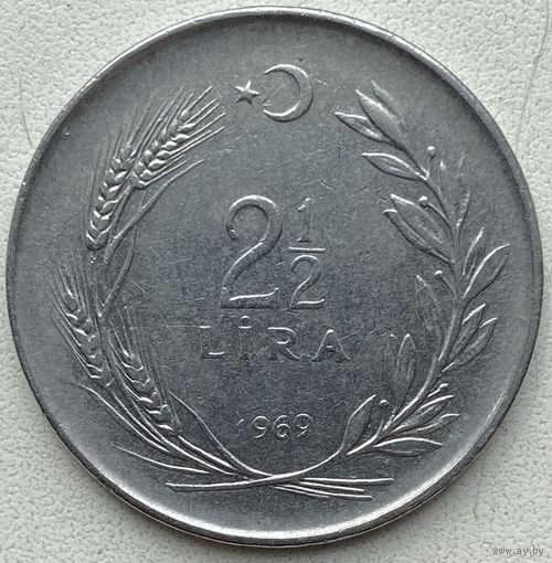 Турция 2,5 лиры 1969 г.