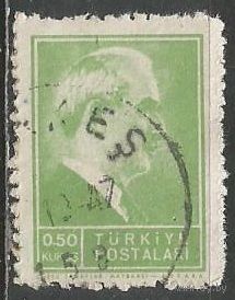 Турция. Мустафа И.Инёню. Второй Президент. 1942г. Mi#1135.
