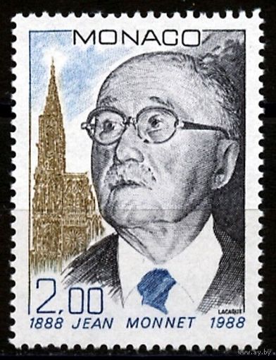 1988 Монако 1871 Жан Монне - дипломат, политик 3,00 евро