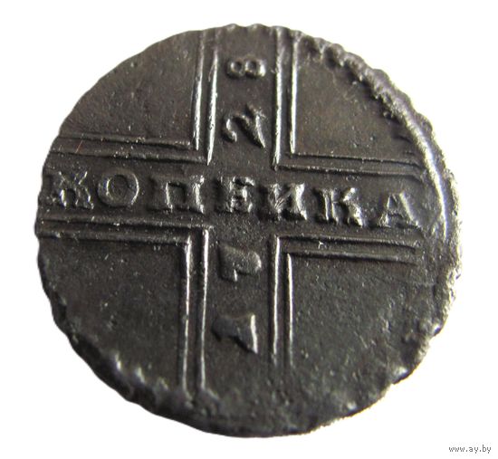 Копейка крестовая 1728