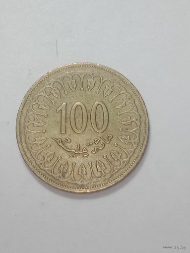 Тунис 100 миллимов 2011 года .