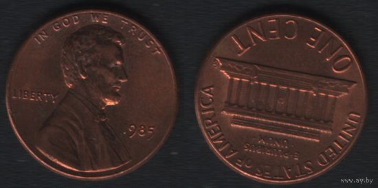США km201b 1 цент 1985 год (-) (_3 ТОРГ ЛЮБОЙ