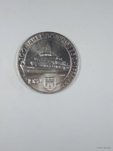 Австрия 500 шилингов 1984 100 лет коммерческой доставке на Боденское озеро