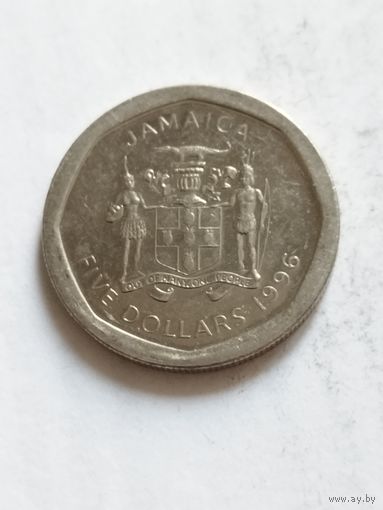Ямайка 5 долларов 1996