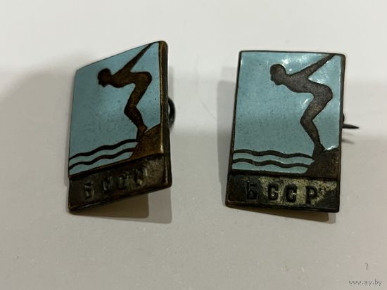Знак БССР плаванье булавка