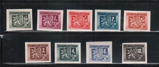 Чехословакия-1945,(Мих.415-423)  **  , Стандарт, Гербы(полная серия)(2)