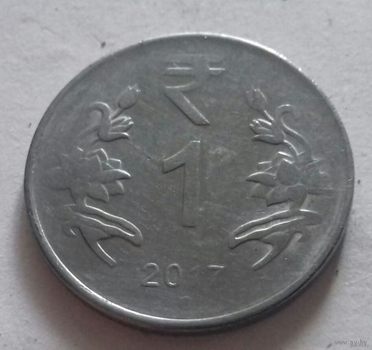 1 рупия, Индия 2017 г., точка