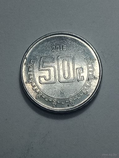 Мексика 50 сентаво  2016 года .