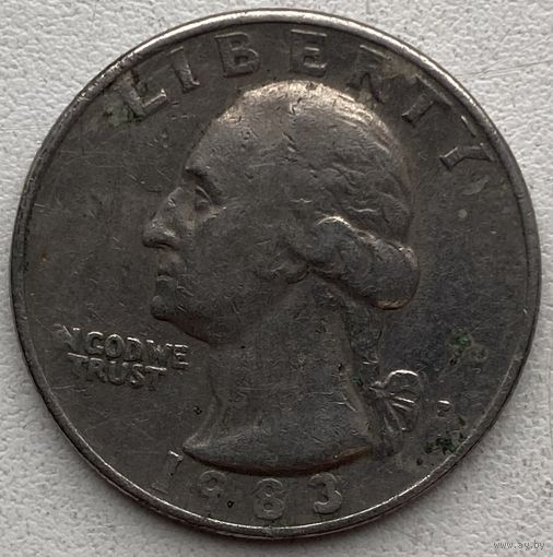 США 25 центов (квотер) 1983 г. P