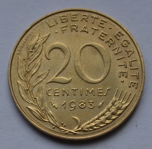Франция, 20 сантимов 1983 г.