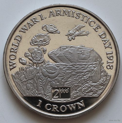 Остров Мэн 1 крона 1999 год "80 лет Дню перемирия"
