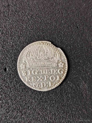 3 гроша польша 1617 г