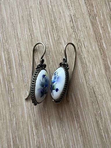 Мельхиоровые сережки