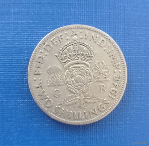 Великобритания 2 шиллинга 1948 год c IND: IMP: