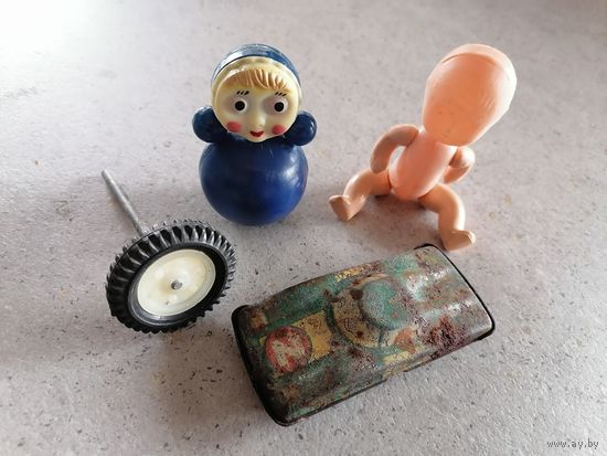 Игрушки СССР неваляшка пупс металлическая машинка лотом
