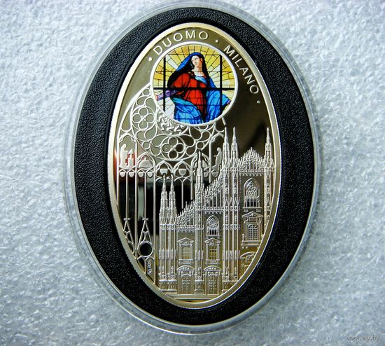 1 новозеландский доллар 2010. Ниуэ. Готический собор Дуомо. Милан. Серебро 925