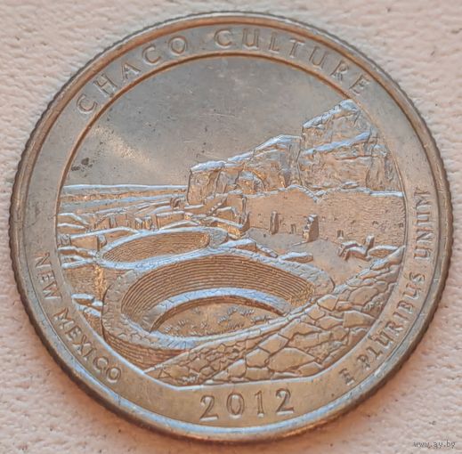 США 25 центов (квотер) 2012 Р Chaco Culture New Mexico