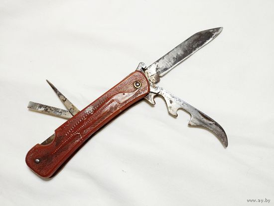 Четырех предметный складной нож СССР Осетр /Заря, Давыдково/ ОБМЕН!