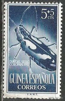 Испанская Гвинея. Жук-усач. 1953г. Mi#295.