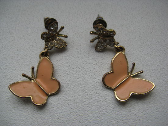 Серёжки бижутерия БАБОЧКИ