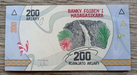 Werty71 Мадагаскар 200 ариари 2017 UNC банкнота