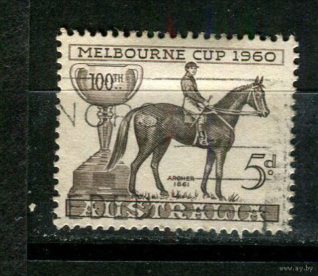 Австралия - 1960 - Кубок Мельбурна. Скаковая лошадь - [Mi. 307] - полная серия - 1 марка. Гашеная.  (Лот 3JD)-TG2P1