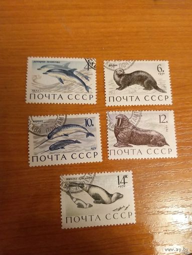 1971 СССР Загорский 3964-3968 фауна гашеная полная серия MNH** (c-3)