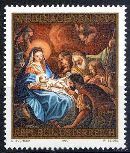 Австрия 1999 Рождество Живопись Серия 1 м. MNH (ОРЛ