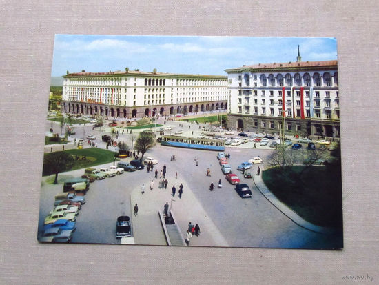 С014-5414 Открытка Болгария София Площадь Ленина Чистая 1960-е