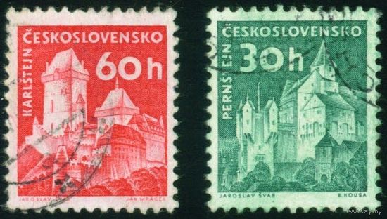 Чехословацкие замки Чехословакия 1960 год 2 марки