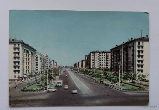 Почтовая карточка 1965 г. "Москва. Комсомольский проспект". Фото Д. Бальтерманца.