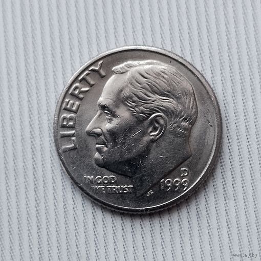 1 дайм 1999( D) года США.