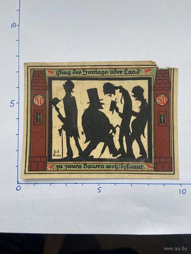 Нодгельд 50 пфеннигов Глахау. Веймарская республика - 0202