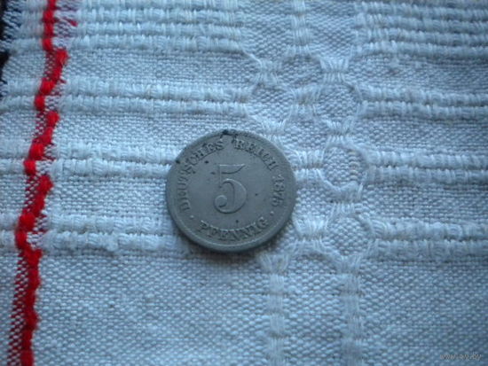 5 пфеннигов   1875  Е   Германия
