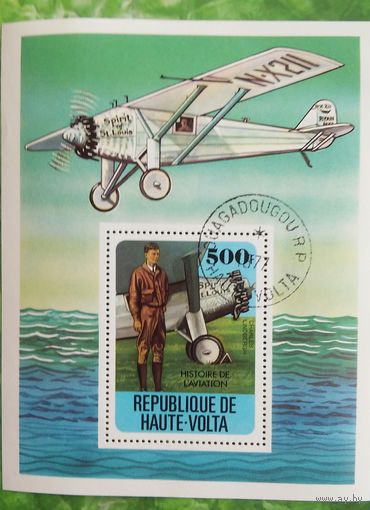 Верхняя Вольта 1977 Авиация Бл.