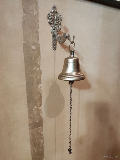 Колокольчик придверный, оберег, на подвеске. Бронза (латунь).