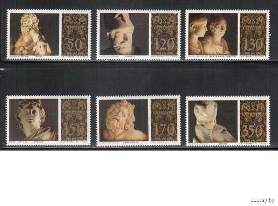 Ватикан-1977,(Мих.705-710)  ** , Искусство, Музеи Ватикана(полная серия)