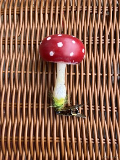 Ёлочная игрушка мухомор ГДР