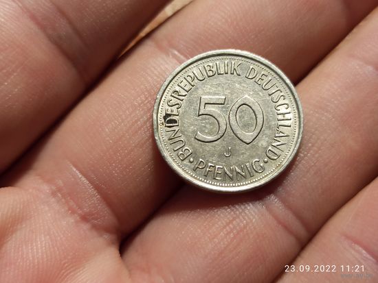 Германия 50 пфеннигов 1990 J